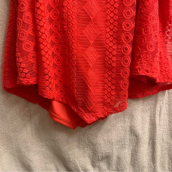 Maurices Coral Lace Tank w Lattice Front | plus size 2 - Picture 6 of 6